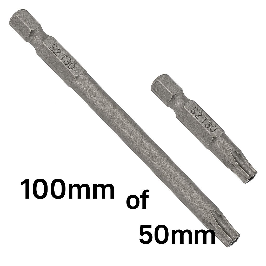 T30 50mm bit - T30 100mm bit